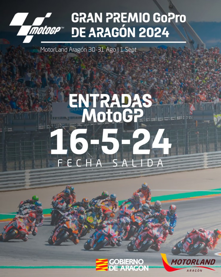El 16 de mayo se activa la venta de entradas para el Gran Premio GoPro de Aragón