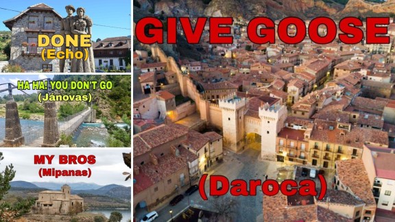 Hecho es 'Done' y Daroca es 'Give Goose': 'malas' traducciones de pueblos aragoneses que triunfan en Twitter