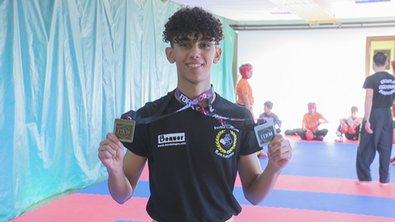 Mohamed El Hamdani, primer aragonés en competir en el Mundial Junior de Kickboxing