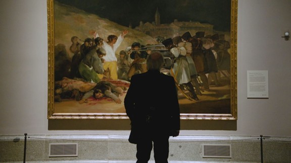 Francisco de Goya y Carlos Saura en el Museo del Prado