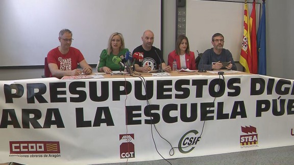 Los docentes aragoneses vuelven a reivindicar una subida salarial y exigen a la DGA que cumpla los acuerdos