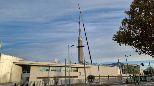Imagen de Aragón TV comienza el desmontaje de su icónica torre de comunicaciones