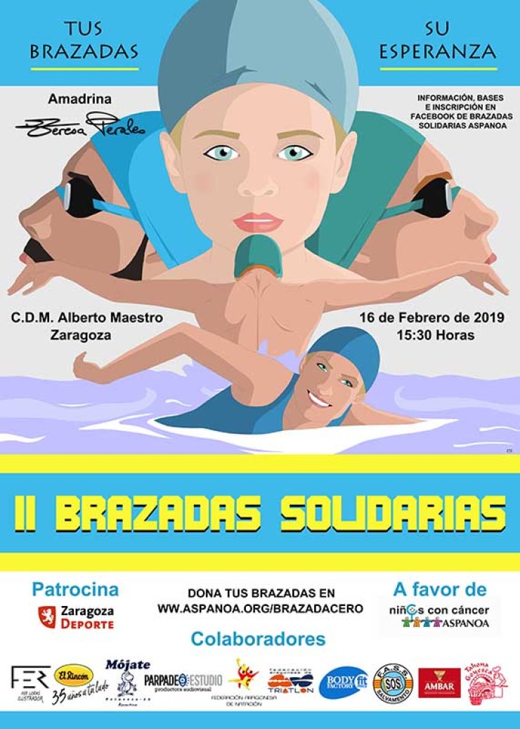 Cartel de la segunda edición de Brazadas Solidarias.