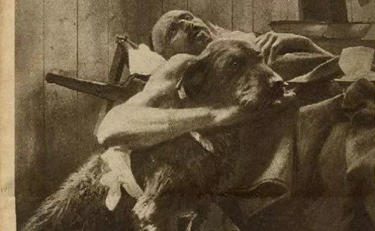 Bally Shannon y un herido en combate. (Ejemplar de Le Miroir del 17 de julio de 1917)