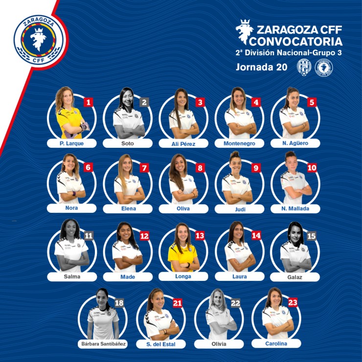 Convocatoria del Zaragoza CFF. Fuente Zaragoza CFF.