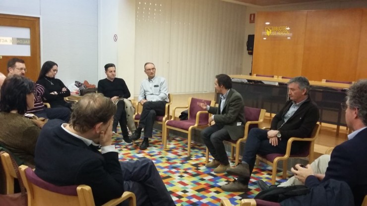 Imagen de la reunión sectorial de la Jota en la Biblioteca de Aragón. (Foto: DGA)