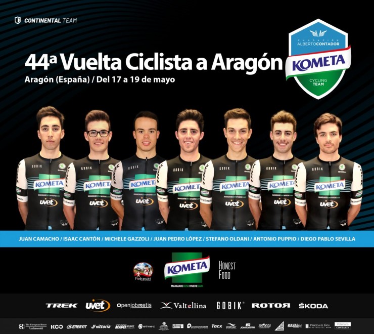 Imagen de los siete convocados para la Vuelta Aragón