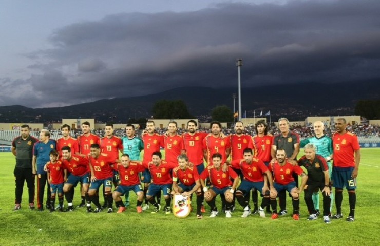 Imagen de la plantilla de veteranos de la Selección Española