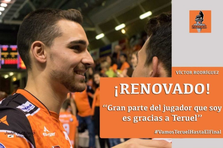 Víctor Rodríguez llegó al Club Voleibol Teruel en junio de 2016.
