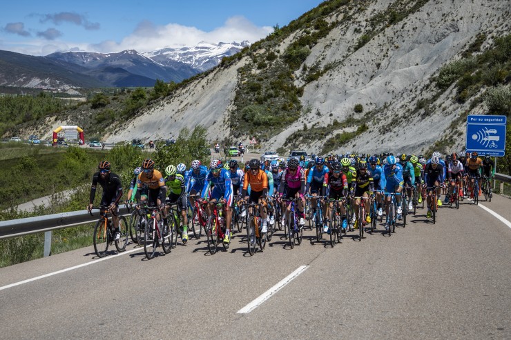 Imagen de la Vuelta de 2018. Fuente: Vuelta ciclista Aragón.