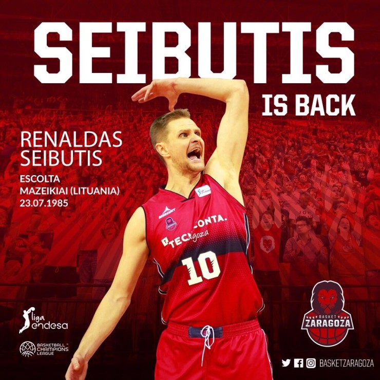 Renaldas Seibutis seguirá siendo una pieza importante de Basket Zaragoza la próxima temporada.
