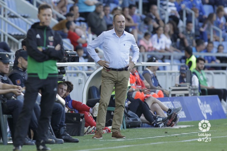 Víctor Fernández en un momento del partido. Fuente: La Liga.
