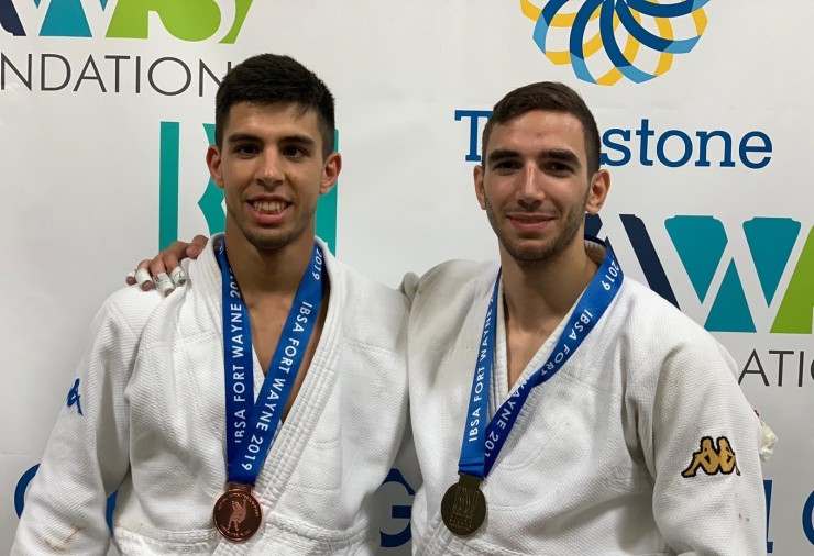 Sergio Ibáñez y Daniel Gavilán con las medallas del Mundial de Indiana.
