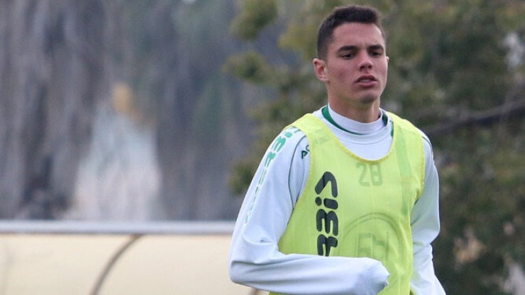 Abel Moreno durante un entrenamiento con el Córdoba CF