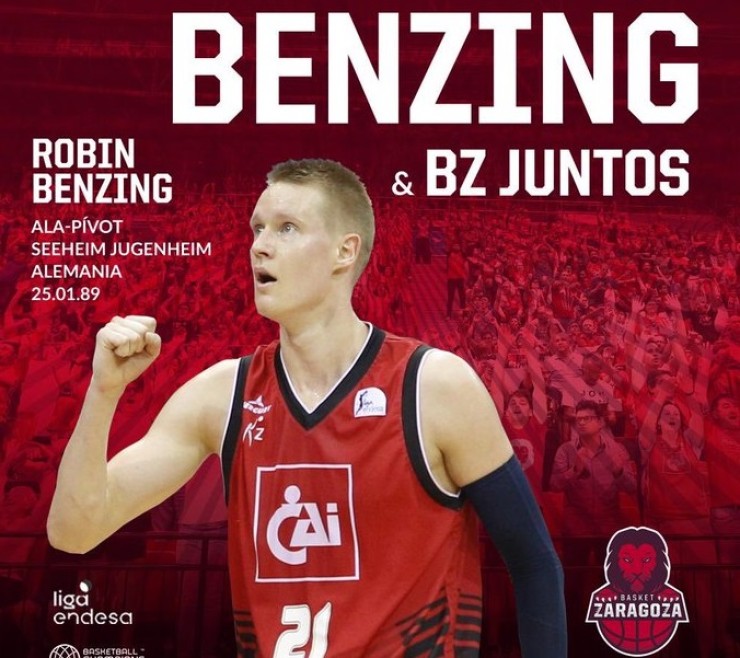 Benzing regresa a Zaragoza dos años después. Fuente: Basket Zaragoza.