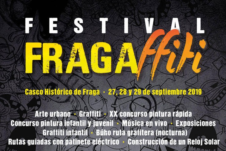 Entre las novedades, se llevará a cabo la primera "pizarra urbana ciudad de Fraga", un espacio colaborativo donde todo el mundo puede plasmar mensajes positivos