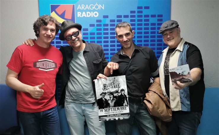 Blues Whale en los estudios de Aragón Radio