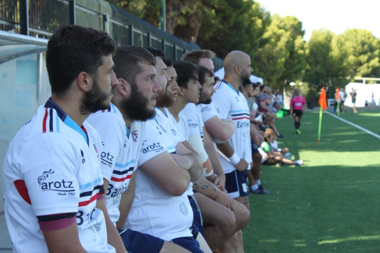Varios jugadores del Rugby Fénix, durante un compromiso de esta pretemporada.