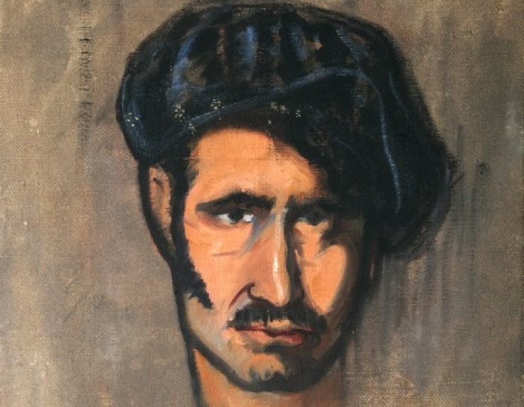 Autorretrato con boina c.1920-1925. Obra de Ramón Acín