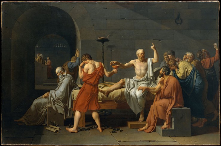 'La muerte de Sócrates' del artista francés Jacques-Louis David