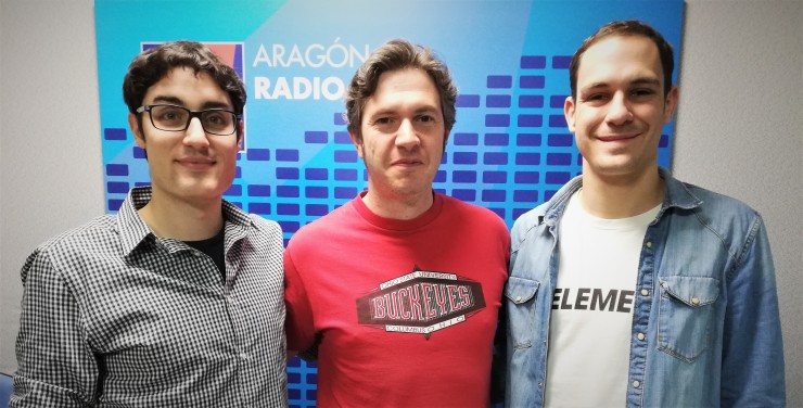 Alberto Guardiola, presentador de 'Comunidad Sonora', junto con Mario Funes y Santi Pérez