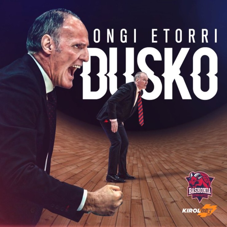 Dusko Ivanovic como nuevo entrenador de Baskonia. Foto: Baskonia twitter