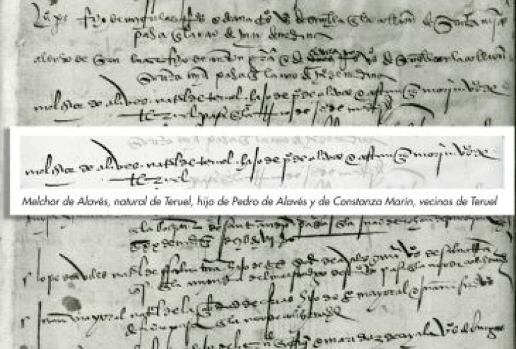 Documento del Archivo de Indias de Sevilla que recoge la marcha de Melchor a América (F. Diario de Teruel).