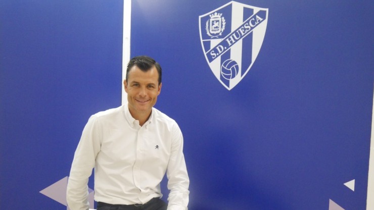 Juanjo Camacho ha atendido a Aragón Deporte, de Aragón Radio. Foto: SD Huesca.
