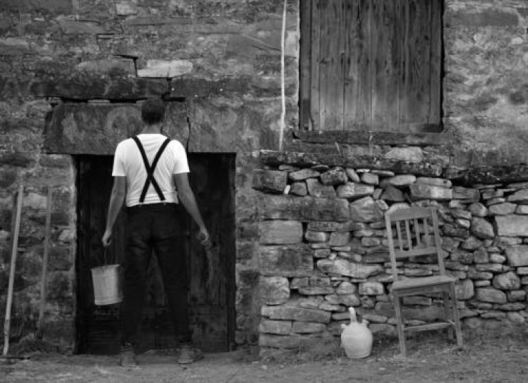 Fotograma del cortometraje 'La Puerta', rodado en el Sobrarbe