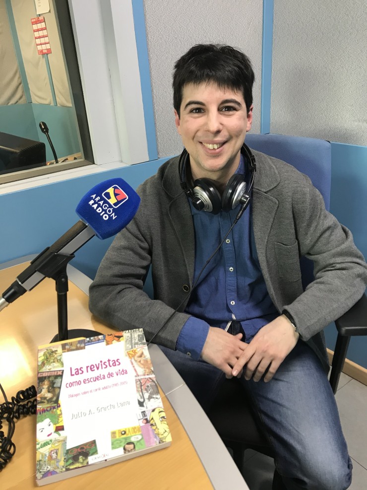 Entrevista a Julio Gracia en Aragón Radio con su cómic 'Las revistas como escuela de vida'