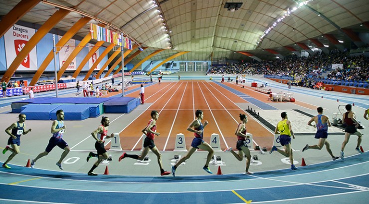 Imagen de una carrera en el Palacio de los Deportes. Foto: RFEA.