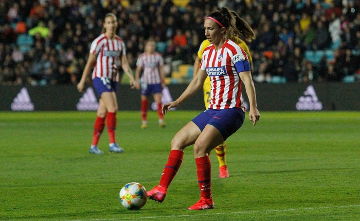 Silvia Meseguer en un partido con el Atlético de Madrid. Foto: Atlético de Madrid.