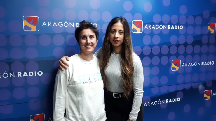 Marta Frías y Lorena García en su visita este jueves a Aragón Radio.