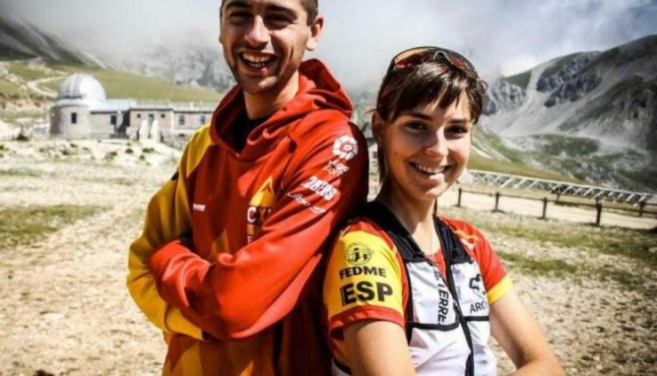 Daniel Osanz y Yaiza Miñana durante un campeonato. Foto: FEDME.