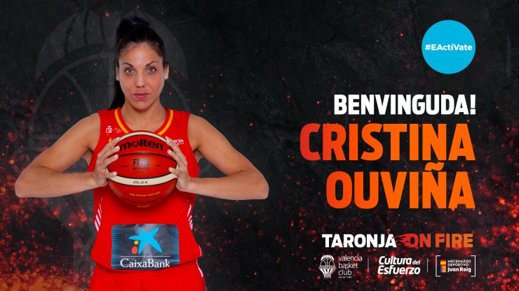 Cristina Ouviña vuelve a España tras firmar con el Valencia Basket. Foto: Valencia Basket.