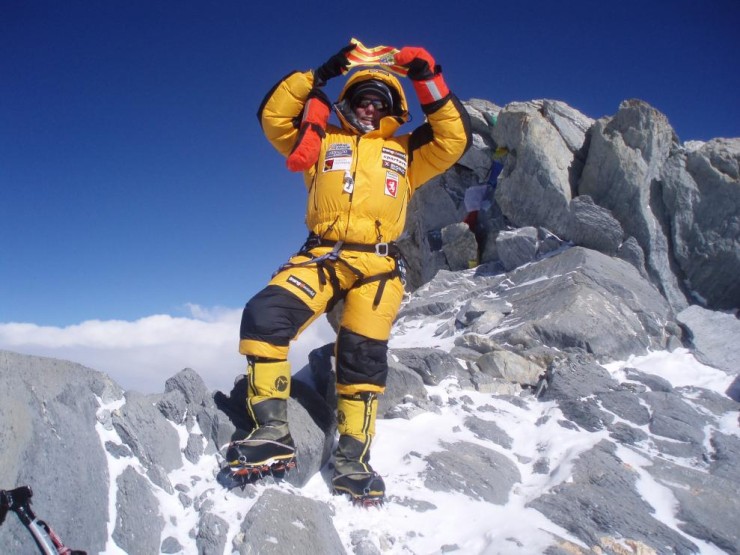 Marta Alejandre, tras alcanzar la cima del Dhaulagiri.