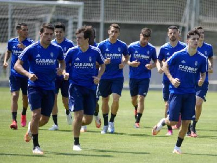Imagen del entrenamiento del Real Zaragoza