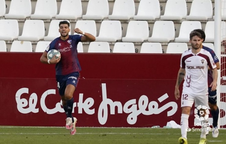 Rafa Mi celebra un gol anotado esta temporada ante el Albacete. Foto: LaLiga