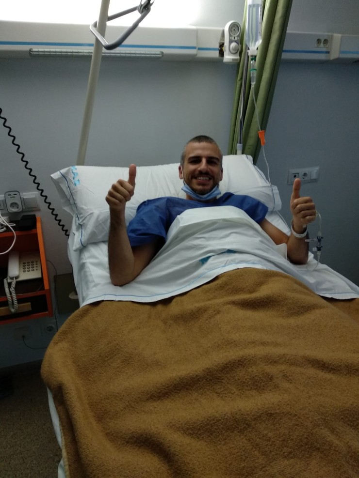 Carlos Retamar en el hospital