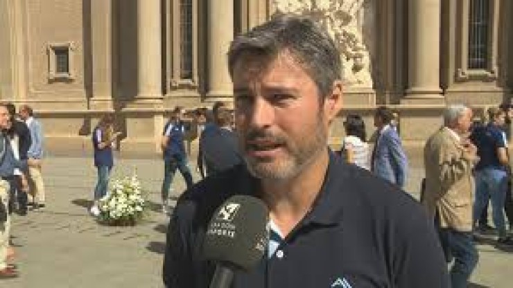 Fabián Téllez durante una entrevista con Aragón Deporte