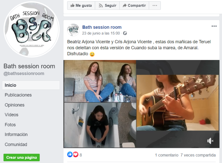 Facebook de 'Bath Session Room'