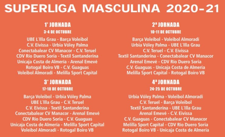 Calendario Superliga Voleibol