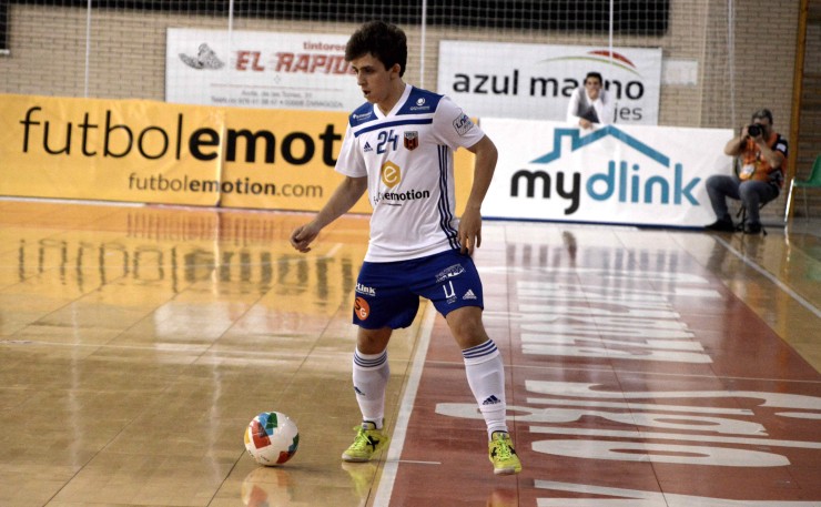 Marcos Forga durante un encuentro con Fútbol Emotion Zaragoza. Foto: Pedro Luis Serrano