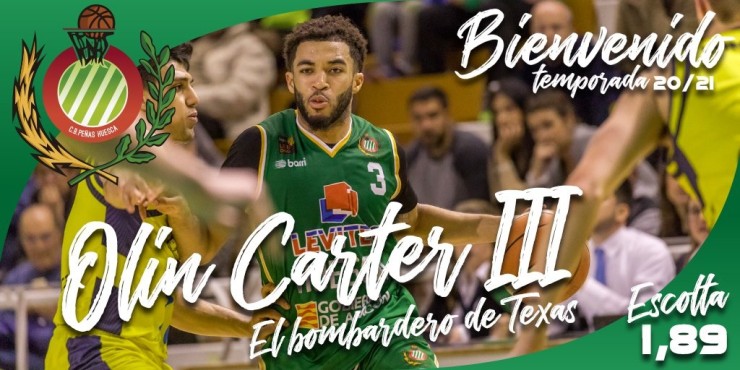 Olin Carter III seguirá en el Club Baloncesto Peñas. Foto: CB Peñas.