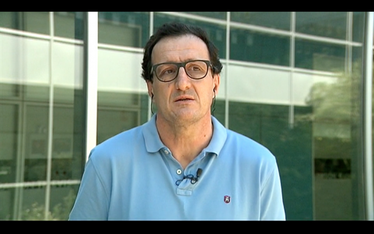 Pep Cargol durante una entrevista con Aragón TV