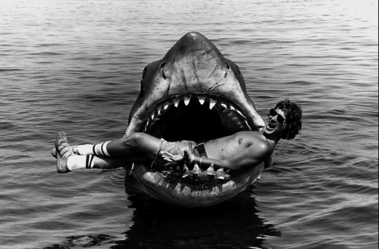 Steven Spielberg durante el rodaje de 'Tiburón'
