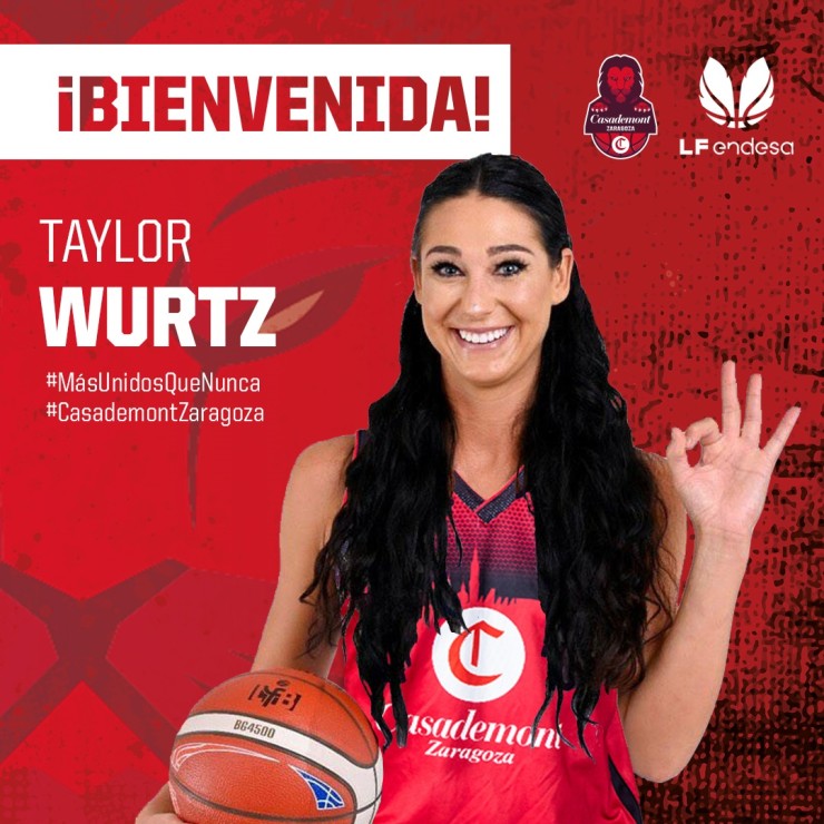 Taylor Wurtz se incorpora al Casademont Zaragoza Femenino. Foto: Casademont Zaragoza.