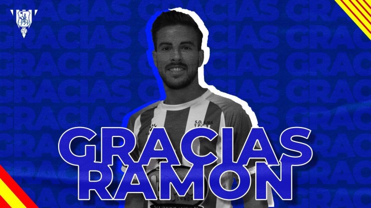Imagen de despedida del club ejeano a Ramón López