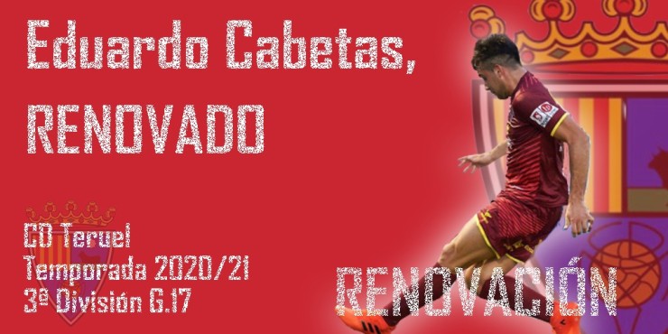 Eduardo Cabetas seguirá liderando la zaga del CD Teruel una temporada más.