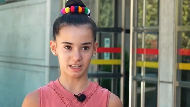 Inés Bergua en una entrevista con Aragón TV
